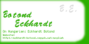 botond eckhardt business card